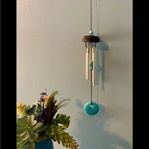 Small Turquoise and Silver Wind Chime